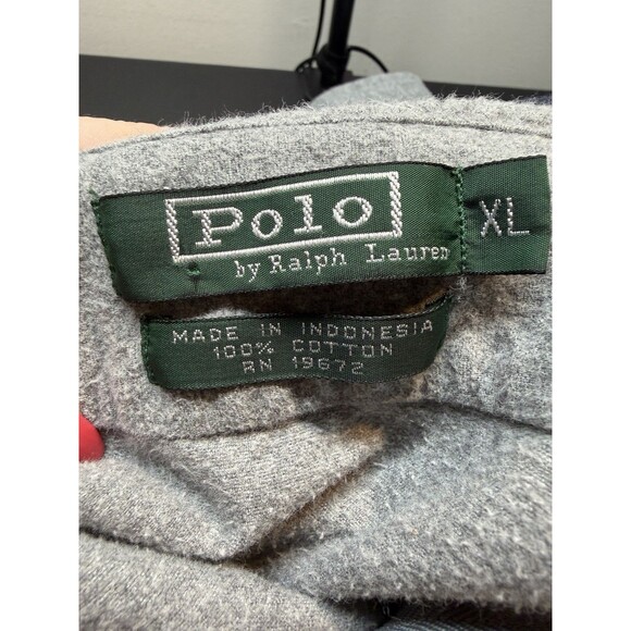 Vintage 90s Polo Sport Ralph Lauren USA Back Logo Hoodie XL - Picture 8 of 11